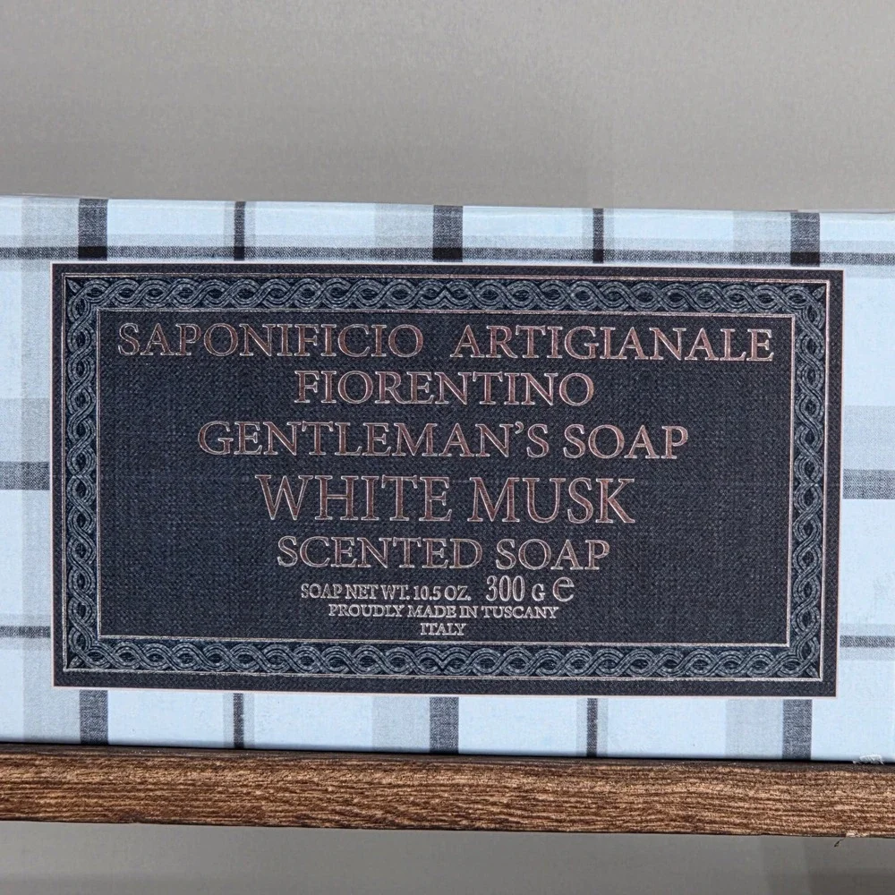 Saponificio Artigianale Fiorentino Bar Soap Mens‎ 10.5oz White Musk Italy Luxury